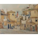 Eduardo (20th Century) British. 'St Aubyn', a Street Scene, Watercolour, Signed and Inscribed, 10.5"