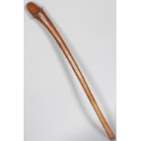 A PHALLIC SYMBOL "SOUTH SEAS" WOODEN CLUB. 32ins long.