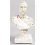 A PARIAN BUST "GUSTAFSBERG". 11ins high.