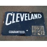 ENAMEL ADVERTISING SIGN CLEVELAND GUARENTEED WITH PRICE 1/5 48" X 30"