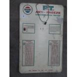 REGENT PT ANTI FREEZE CONCENTRATE SIGN 22" X14" WITH A TESTER