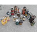 16 ASSORTED OLD OIL CANS INC. PRICE, REDEX, DELCO