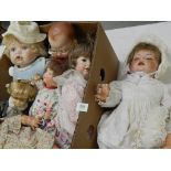 7 ASSORTED PORCELAIN DOLLS