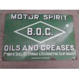 BOC MOTOR SPIRIT OIL & GREASES GREEN WITH DIAMOND 36" X 24"