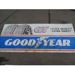 ALUMINIUM ADVERTISING SIGN 72" X 30" GOOD YEAR GT EXTRA QUALITY EXTRA SAFETY