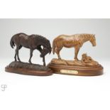 2 horse bronzes, Joelle Smith and Cynthia Rigden