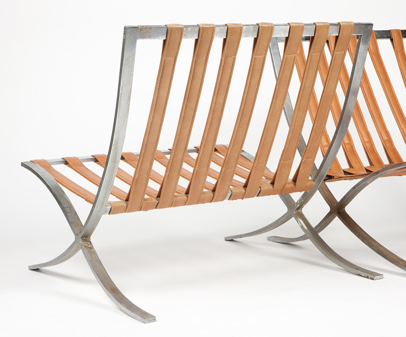 A pair of ''Barcelona''-style lounge chairs - Image 4 of 6