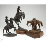 3 bronzes, Roy M. Harris, R.M. Hall & Harold T. Holden