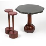 A Molesworth-style table & two drink stands