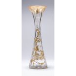 1030 A Baccarat enameled art glass vase Late 19th/early 20th century, with raised maker's mark to