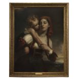 1082 Attributed to Henry W. Pickersgill (1782-1875 British) Portrait of a woman with a child on