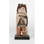 1042 A Hopi Kachina doll Early 20th century, Yeibichai god, depicted with dyed red horsehair,