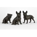 1005 A group of three Vienna bronze dog figures Late 19th/early 20th century, unmarked, including