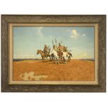 1115 Noel Sickles (1910-1982 New York, NY) Indians on horseback, signed and dated lower right: