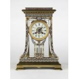 1087 A French brass and champleve regulator clock Circa 1860-1889, with Samuel Marti et Cie medaille