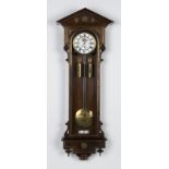 1146 A Vienna regulator wall clock Early 20th century, the three-train weight-driven movement,