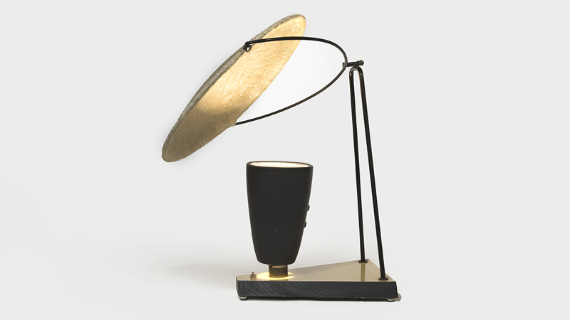 A Mitchell Bobrick Controlight table lamp