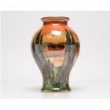 Royal Worcester Crown Ware iridescent vase