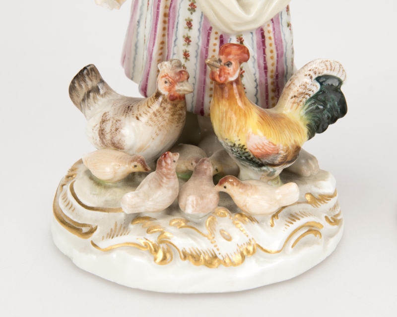 A complimentary pair of Meissen porcelain figures - Image 2 of 9
