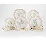 Group Royal Copenhagen ''Flora Danica'' porcelain