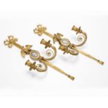 A pair of Wedgwood-mounted gilt bronze sconces