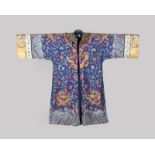 A Chinese ladies silk embroidered robe