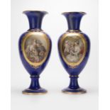 A pair of Sevres porcelain vases