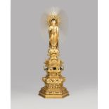 A Japanese giltwood figure, Amida Buddha