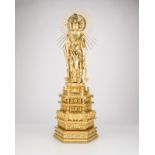 A Japanese giltwood figure, Kannon