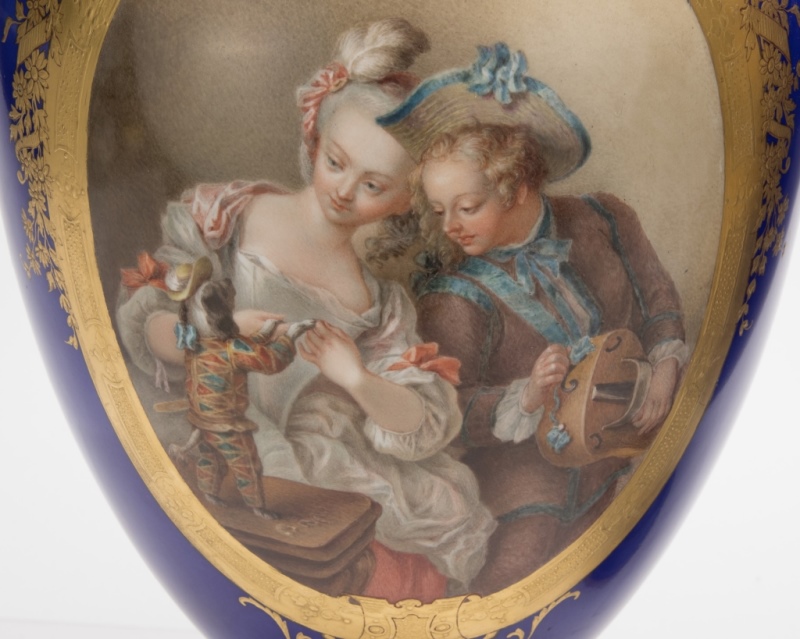 A pair of Sevres porcelain vases - Image 2 of 5