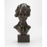 A patinated bronze bust of Amelia Earhart