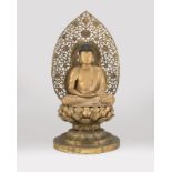 A Japanese giltwood figure, Amida Buddha