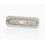 An Art Deco platinum and diamond brooch