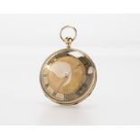 A French 18K gold pocket watch, quarter repeater