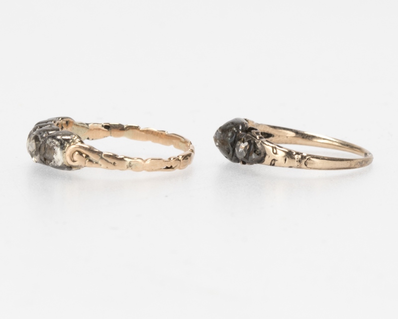 Two 18th century diamond rings - Image 2 of 2