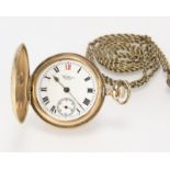 A ladies Waltham 14K gold pocket watch and fob