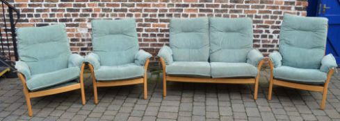 Ercol suite comprising of 3 chairs and a