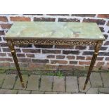 Marble top effect console table