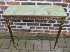 Marble top effect console table