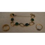 9ct gold ring and a ring & bracelet with