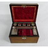 Victorian ladies wooden travel case with