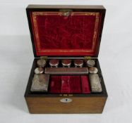 Victorian ladies wooden travel case with