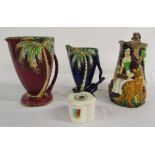 2 Beswick palm tree vases, Burleigh ware