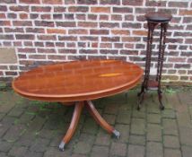 Regency style coffee table & a plant sta