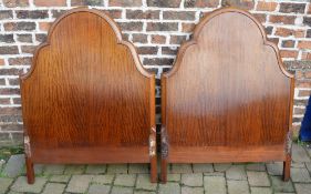 2 single solid mahogany headboards