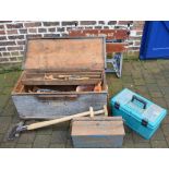 Carpenters tool chest, two tool boxes wi