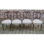 4 Edwardian mahogany bedroom chairs