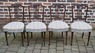 4 Edwardian mahogany bedroom chairs
