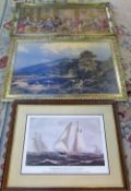 Tapestry picture & 2 prints inc Internat