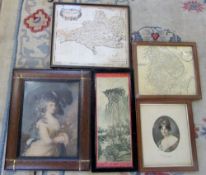 Various prints and maps